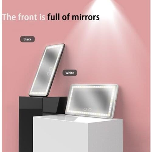 U90C Car Cosmetic Mirror Rechargeable Makeup Travel Mirror with Touch Sensors Innovative Car Mirror Accessories