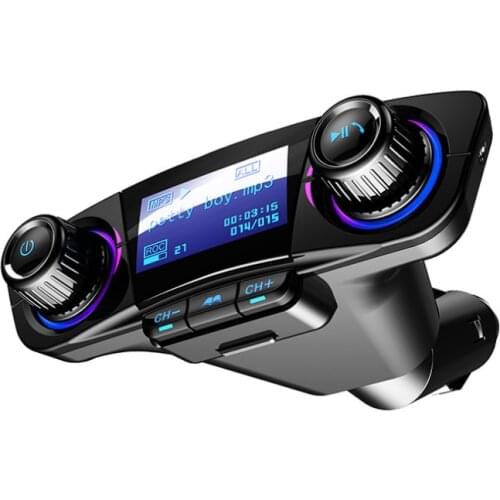 ACCNIC FM Transmitter Audio MP3 Player Aux Modulator Bluetooth Handsfree Car Kit Car with Smart Charge Dual USB Car Charger