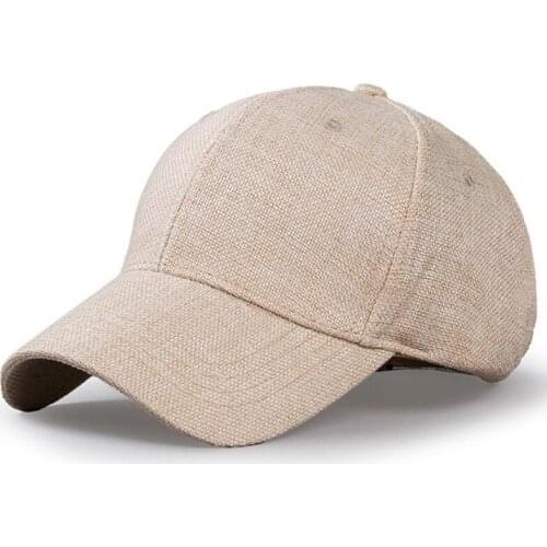 2021 New Summer Men Women Linen Breathable Baseball Caps Snapback Cap Oversize Size Casual Sports Cap Adjustable Size Couple Hat