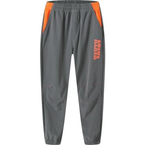 Kids summer thin pants children casual sports trousers boys girls outwear long solid color cool and breathable pants for 4-14T