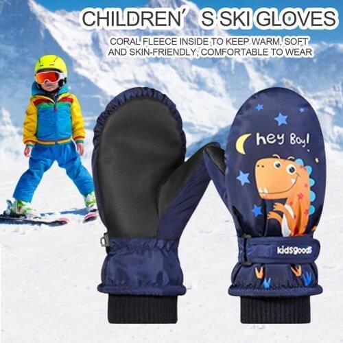 Children Ski Gloves Windproof And Waterproof Warm Gloves Winter Essential Warm Gloves S/M Children Ski Gloves
