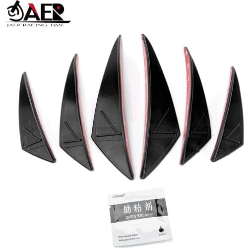 JAER Motorcycle Front Winglet Fairing Side Wing Windshield Air Deflector Aerodynamic Wing Kit Spoiler for BMW Yamaha Honda Suzuk