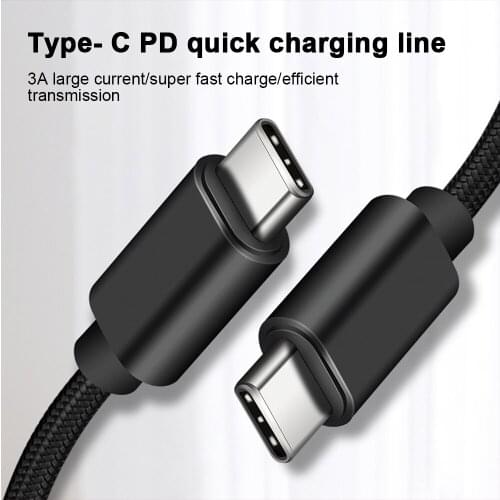 USB C TO USB C Cable Type-c PD 60W for HUAWEI P20 P30 Pro redmi mi 11 Fast Charging USB Cable for Samsung S 20 10 Note10 Note9