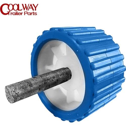 Boat Trailer Wobble Rollers Kits 5 Inch Blue Ribbed 18mm Bore Soft Wobble Roller Accessories Parts