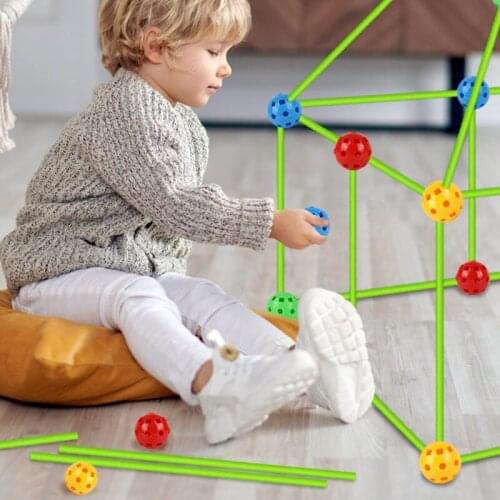 Fort Building Kit For Kids Construction Toys DIY Forts Build Making Kits Play Tent Indoor Outdoor Playhouse Boys Girls