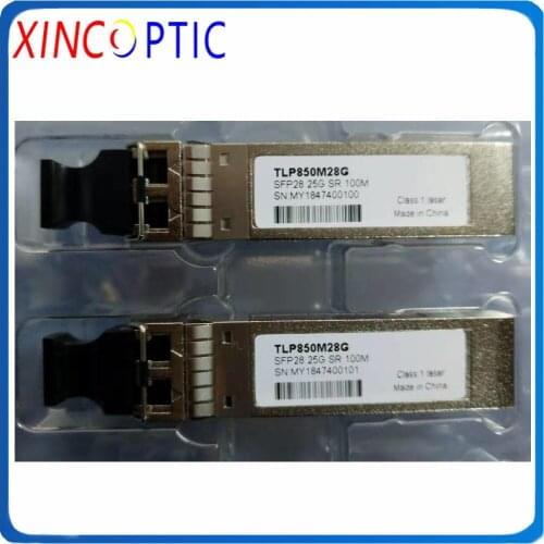 2Pcs/Lot SFP28 25G Module,SFP-25G-SR 25G SFP28 850nm 100m DOM Transceiver Module,SFP28 SR LC 850nm 100M Fiber Optic Transceiver