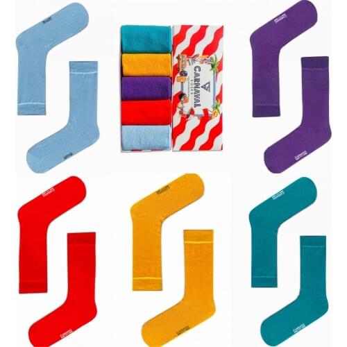 Socks 5 Pieces Set Pastel Colored Design Unisex Women And Men Sweatproof Washable Flexible Discount Summer Spring Autumn Fashion