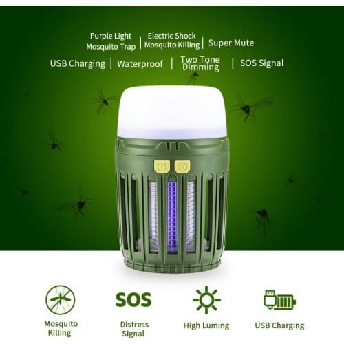 Naturehike Anti-mosquito Camping Tent Lamp USB Charging Portable Multifunctional Camp Lamp Electric Shock Killing Mosquitoes