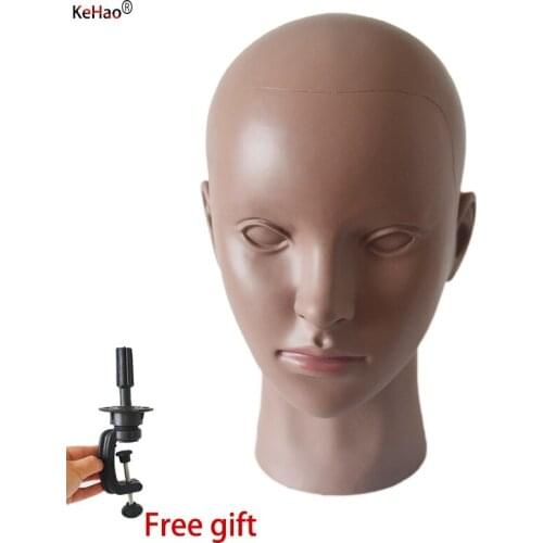 New African Training Head Without Hair For Making Wig Hat Display Cosmetology Manikin Head Female Dolls Bald Mannequin Head