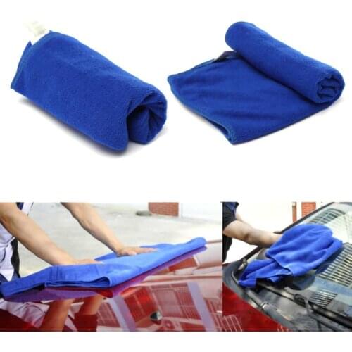 Wholesale Quick delivery 60*160cm Microfiber Car Detailing Super Absorbent Towel Ultra Soft Car Washing Drying Towel Blue Large