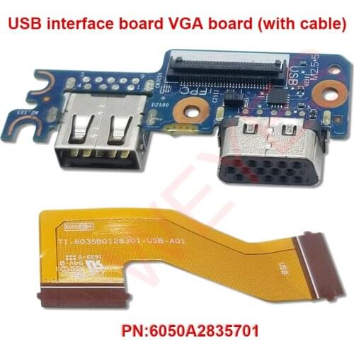 Original for HP EliteBook 850 G3 840 G3 Laptop USB + VGA Board W/ Cable 6050A2835701 test good Refurbished pulled