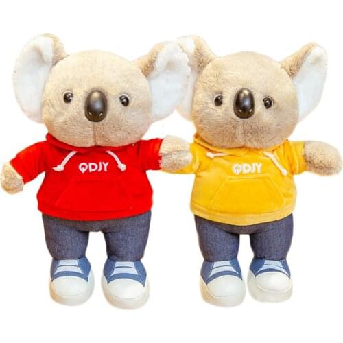 29cm lifelike koala plush toy cute plush simulation koala wear suits and shoes stuffed animal soft doll kids toy gift for child