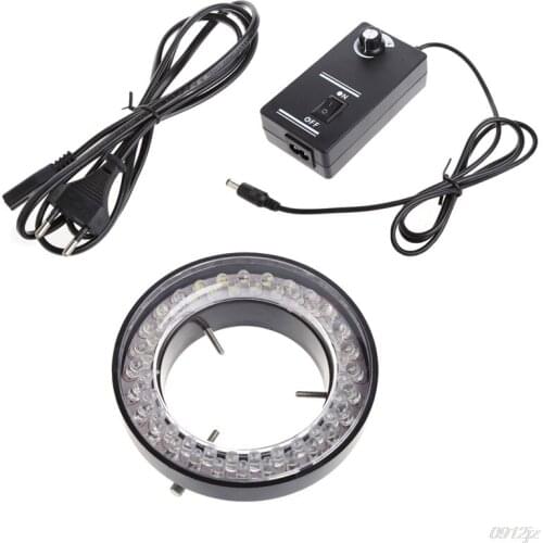 60 LED Adjustable Ring Light illuminator Lamp for STEREO ZOOM Microscope Microscope EU Plug New Drop Ship