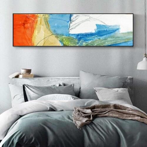 Nordic Modern Art Paint Painting Abstract Color Ripple Canvas Wall Art Red Blue Wave Wall Pictures Living Bedroom Bedside Decor
