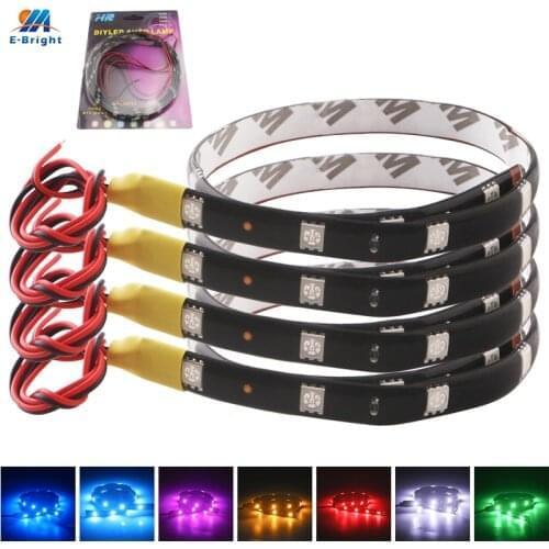 Led Neon Flexible Strip Light 30CM 12in Underbody Under Dash Accent Light Decoration for Car Motorcycle 12V Waterproof 50PCS