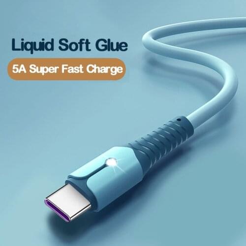 HA01 Liquid Silicone Cable With Light TYPE-C Fast Charging Cable Suitable For Huawei And Xiaomi Phones TYPE-C LongerService Life