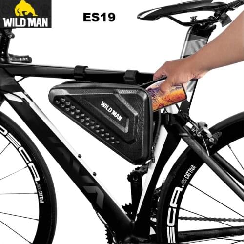 Wild Man New Bike Triangle Bag Waterproof Night Reflective For MTB Road Tube Front Frame Large Capacity Bag Bicycle Accessories
