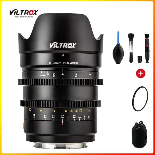 VILTROX S 20MM T2.0 ASPH L Mount Manual Focus Full Frame Wide Angle Movie Cinema Lens for Panasonic S1 L-mount full frame camera