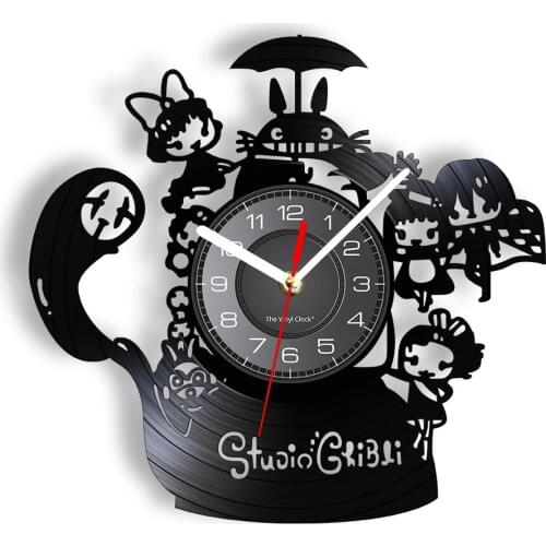 Japan Animation Cartoon Laser Etched Wall Clock Japanese Anime Themed Wall Watch Noiseless Hanging Watch For Kids‘ Room Nursery