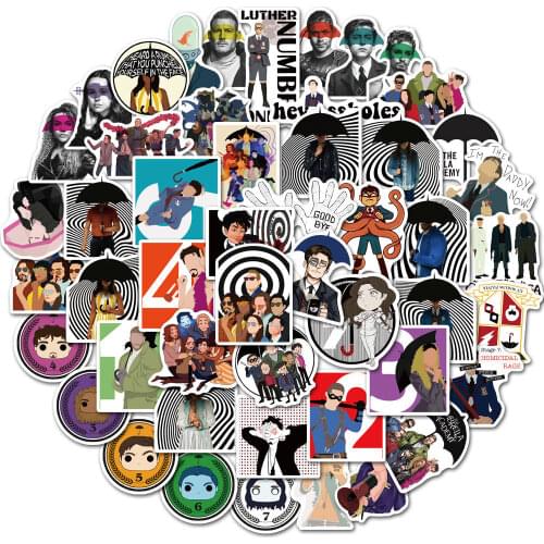 25/50/100pcs The Umbrella Academy Stickers TV Series Character Cartoon Anime Image Sticker Toy for Laptop Phone Skateboard Moto