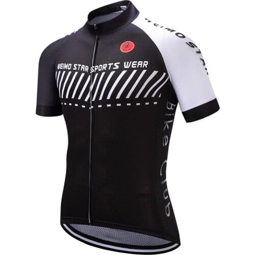2019 Cycling jersey Mens Bike jersey Pro MTB Shirts Team Maillot Ciclismo Top Bicycle jersey Racing for male Summer Black white