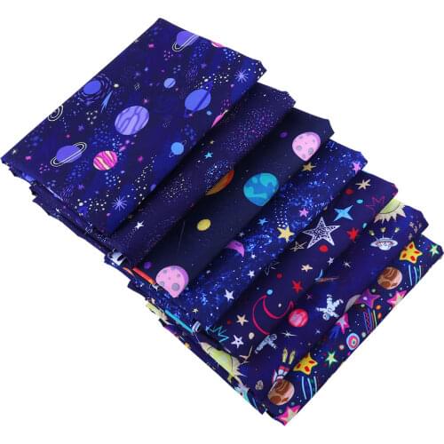50*145cm Starry sky print Polyester cotton Fabric Patchwor Printed for Tissue Kids Home Textile for Sewing Doll Dress Curtain