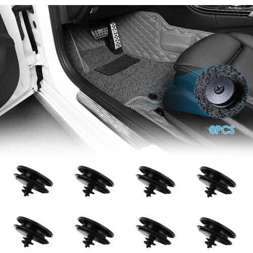8 Pcs/set Black Car Floor Mat Clips Retention Holders Grips Carpet Fixing Clamps Buckles Anti Skid Fastener Retainer Resistant