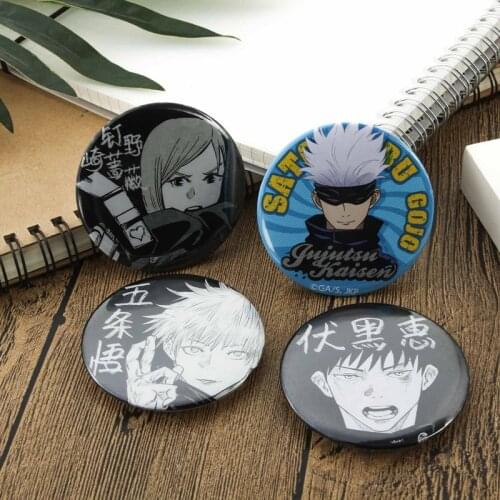 Anime Jujutsu Kaisen Brooch Badge Yuji Itadori Fushiguro Megumi Kugisaki Nobara Satoru Toge Inumaki Pin Comicon Gift
