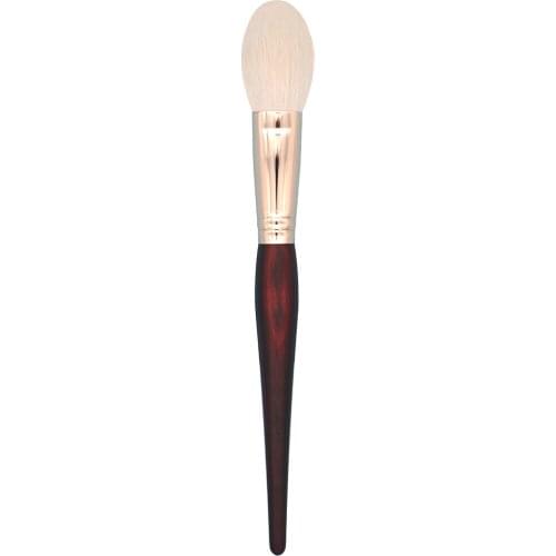 E04 Professional Handmade Makeup Brush Soft Saikoho Goat Hair Flat Blush Highlighter Brush Red Sandalwood Handle Make Up Brushes