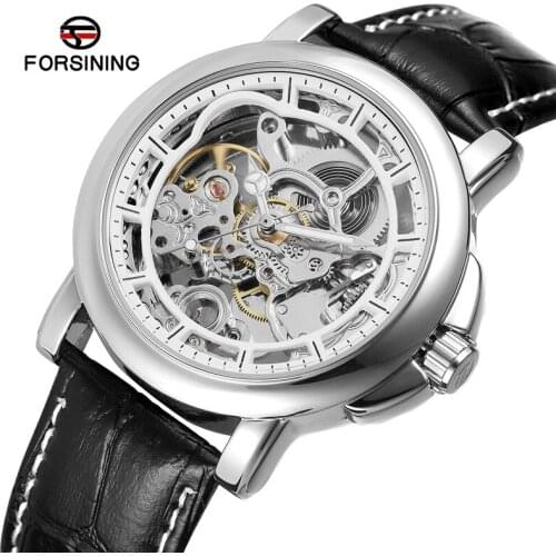 FORSINING Men Wristwatch Military Army Sport Male Automatic Mechanical Clock Top Brand Luxury Skeleton Waterproof Man Watch 021
