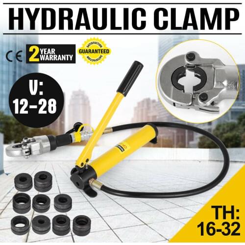 Hydraulic Crimping Tool U / TH 16-32mm V 12-28mm Crimping Tool for PEX Pipes [V 12 / 28mm / TH 16 / 32mm]