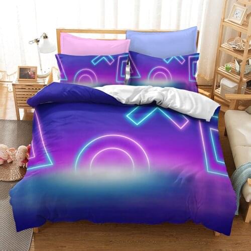 Play Station Aoxo 3D Print Bedding Sets Gamer Twin Single Size Duvet Cover Set Pillowcase Home Textile Bed Cover
