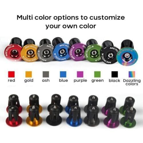 MEROCA Bicycle Grip Handlebar Cap Aluminium Alloy Lock MTB Handle Bar Grips End Plugs Bike Handlebar Parts Expansion Lock Plug