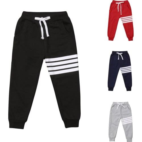 Citgeett Summer New Arrivels Sports Pants Kids Boy Girl Striped Harem Long Pants Toddler Trousers Bottoms Sweatpants