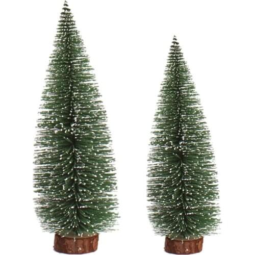 2 Pcs Mini Christmas Tree a Small Pine Tree Placed in the Desktop Christmas Decoration for Home Xmas for Christmas Crafts
