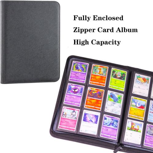 MeeT YX Fiber Edition Fully Closed Zipper 9 Pockets Card Book Card Album For Board Game TCG MTG Trading Cards With 20 Card Pages