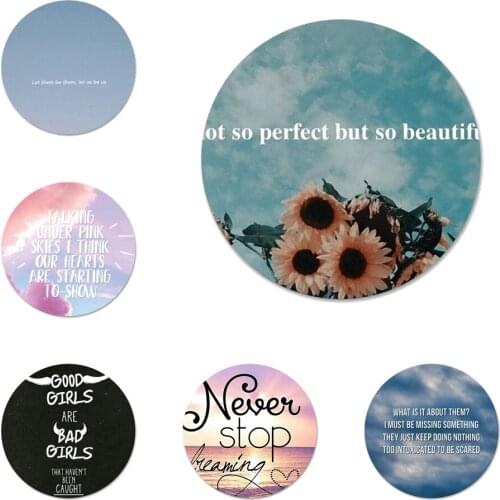 Cute Girl Lyrics Quotes Badge Brooch Pin Accessories For Clothes Backpack Decoration gift