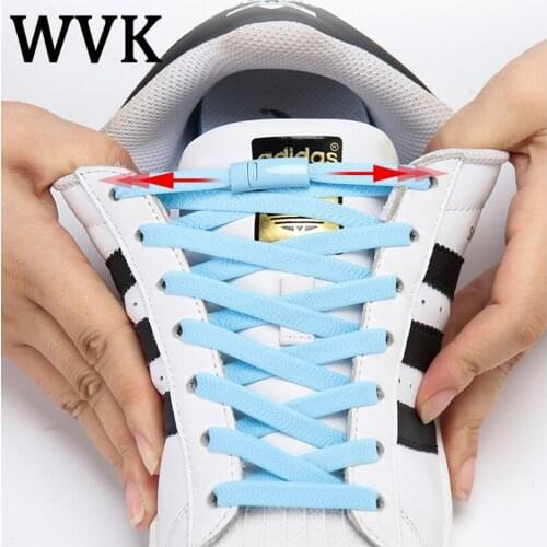 Fashion New No tie shoelace 24Color Elastic Shoelaces Magnetic Metal Lock Quick wear in Flat Suitable for all shoes Lazy laces