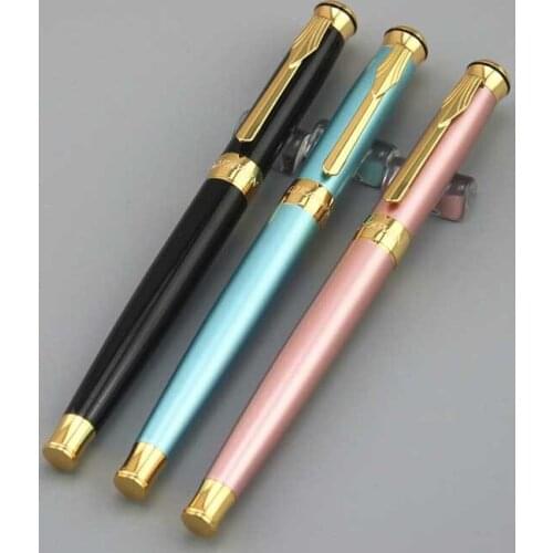 Male female DKW fountain pen High quality metal pens business gift father gift luxury caneta with 5pcs ink sac 054