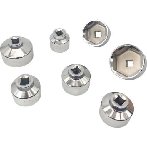 7 Pcs Oil Filter Removal Socket Wrench Tool Set Low Profile 24mm,27mm,29mm,30mm,32mm,36mm,38mm