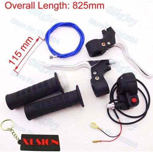 Hand Grips Kill Stop Switch Throttle Cable Brake Levers Set For Mini Pocket Bike 47cc 49cc Motorcycle Bike