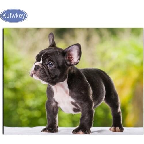 New arrival Diamond painting embroidery Puppy French bulldog crystal beads 5d cross stitch kits handwork animal mosaic art dog