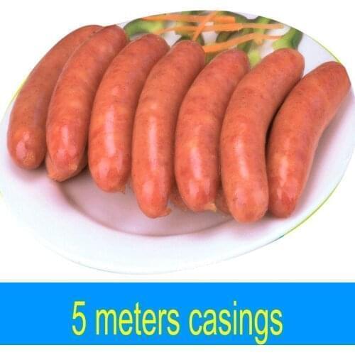 New 5 Meters Casings for Sausage,Wide:40mm,Salami,Meat Poultry Tools BBQ Hot Dog Tools Sausage Packaging Tools Inedible Casings