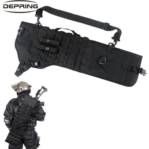 Outdoor Tactical Shotgun Scabbard Holster MOLLE Rifle Sling Case Bag Rifle Case Bag Hunting Accessories