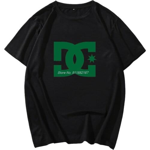 Mens Short Sleeved DC Red and green T-shirt gym Sports T-shirt Mens Summer Casual T-shirt men clothing