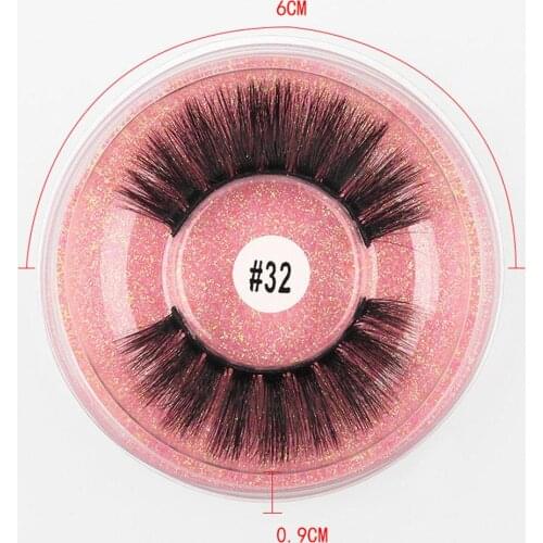 1 Pair Lashes 3D Mink Eyelashes Thick Fluffy Soft Eyelash Extension High Volume Natural False Eyelashes Makeup Mink Eye Lashes