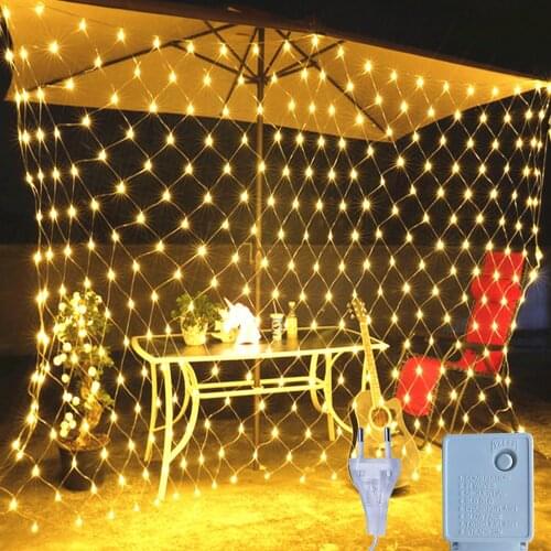 3MX1M 3Mx2M Christmas Garlands LED String Christmas Net Lights Fairy Xmas Party Garden Wedding Decoration Curtain Lights