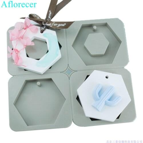 Hexagon Aromatherapy Gypsum Silicone Mold Aromatic Wax Slices Mold Diffused Stone Handmade Pendant Silicone mold