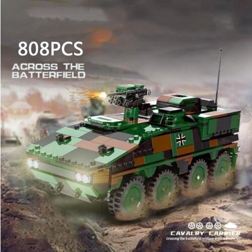 Modern military 1:30 scale Boxer armored vehicle batisbricks building block ww2 army figures bricks toys collection for gifts