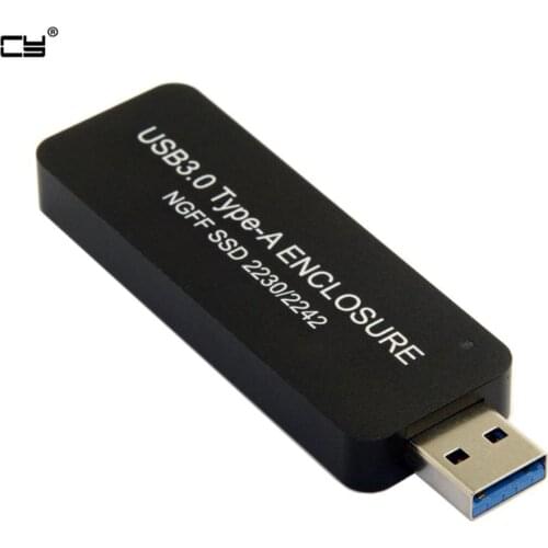 Retractable 42mm NGFF M2 B-key or B/M-key SSD to USB 3.0 External PCBA Conveter Adapter Card Flash Disk Type Black